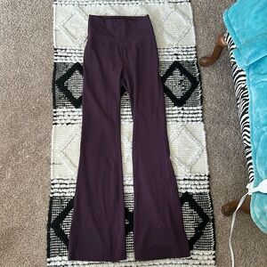 NWOT Echt deep purple high-waisted flare leggings